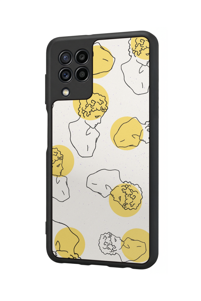 Samsung Galaxy M32 Uyumlu Line Art Tasarımlı Glossy Premium Kılıf