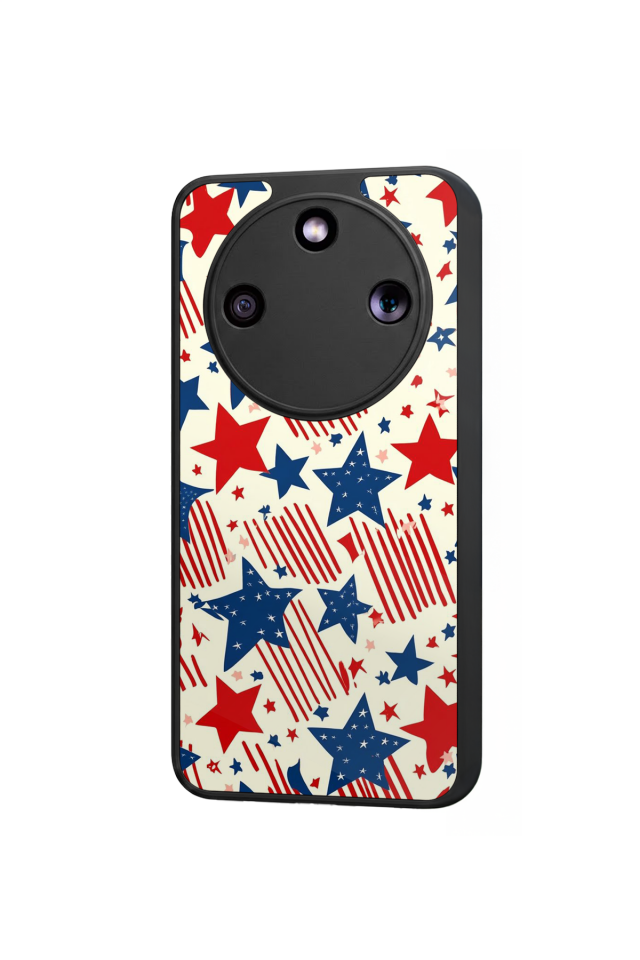 Honor Magic 8 Lite Uyumlu Retro Yildizlar Tasarımlı Glossy Premium Kılıf