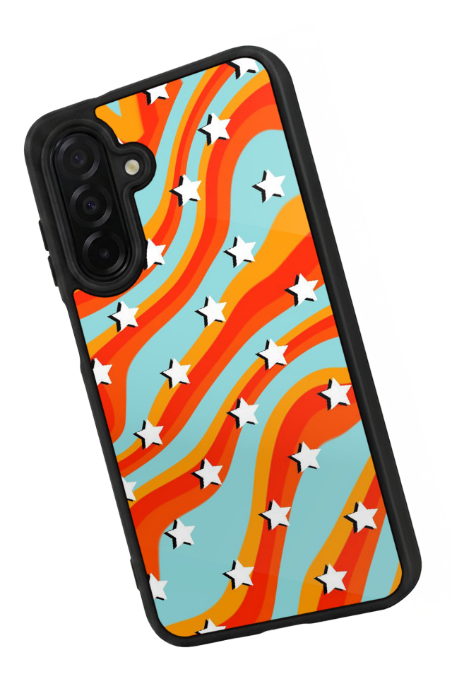 Samsung Galaxy A36 Uyumlu Retro Yildizlar Tasarımlı Glossy Premium Kılıf