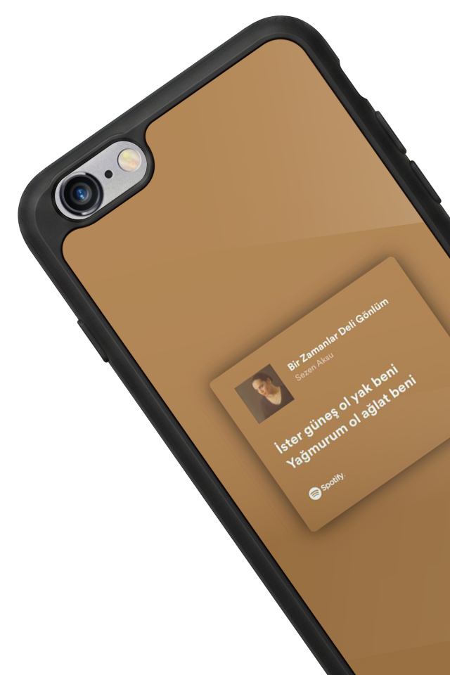 iPhone 6s Plus Uyumlu Sarki Sozleri Tasarımlı Glossy Premium Kılıf