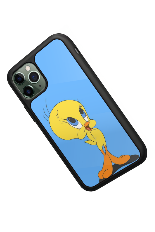 iPhone 11 Pro Uyumlu Tweety Tasarımlı Glossy Premium Kılıf