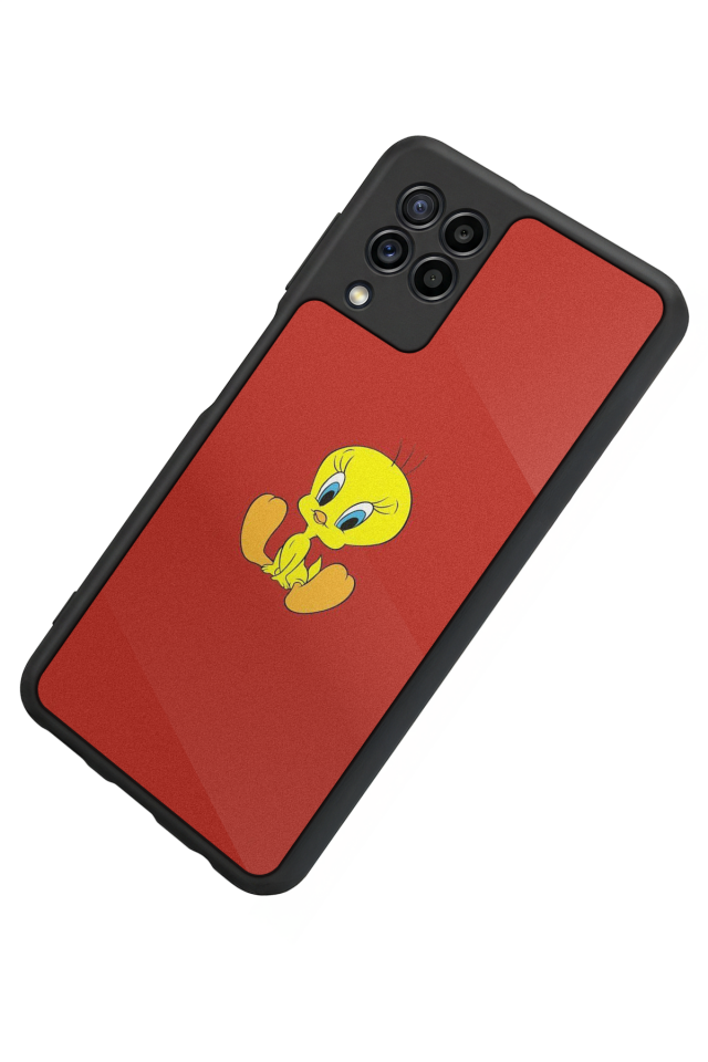 Samsung Galaxy M22 Uyumlu Tweety Tasarımlı Glossy Premium Kılıf
