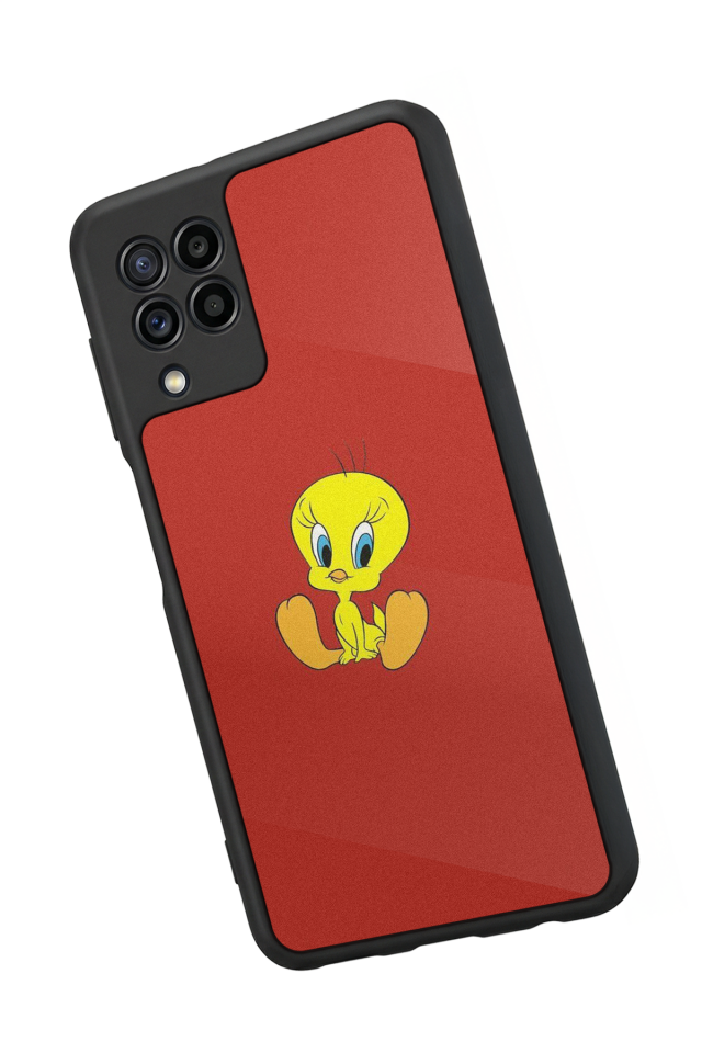 Samsung Galaxy M22 Uyumlu Tweety Tasarımlı Glossy Premium Kılıf