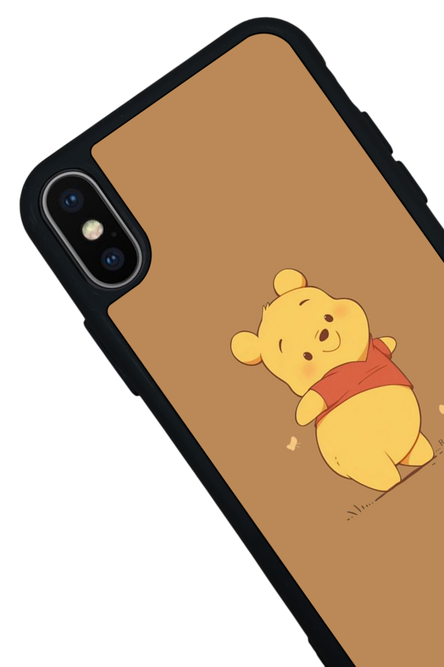 iPhone X/ XS Uyumlu Winnie Tasarımlı Glossy Premium Kılıf