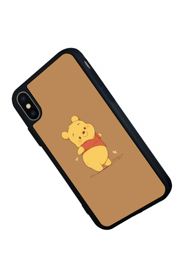 iPhone X/ XS Uyumlu Winnie Tasarımlı Glossy Premium Kılıf