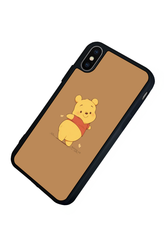 iPhone X/ XS Uyumlu Winnie Tasarımlı Glossy Premium Kılıf