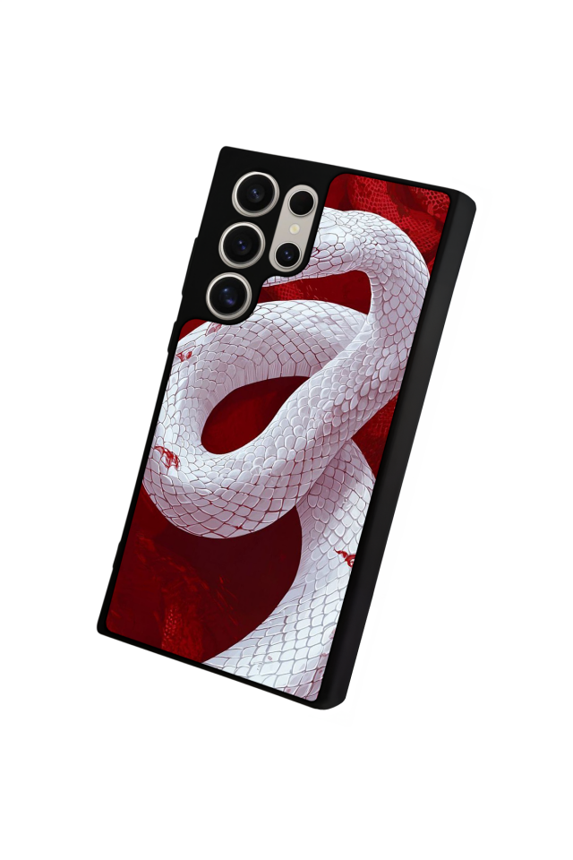 Samsung Galaxy S22 Ultra Uyumlu Yılan Tasarımlı Glossy Premium Kılıf