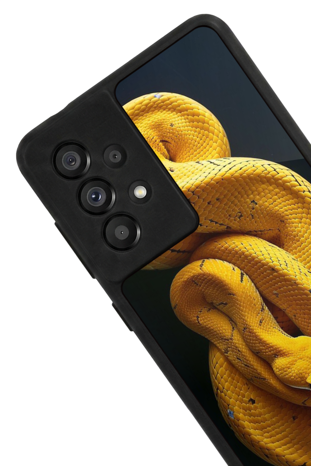 Samsung Galaxy A73 Uyumlu Yılan Tasarımlı Glossy Premium Kılıf