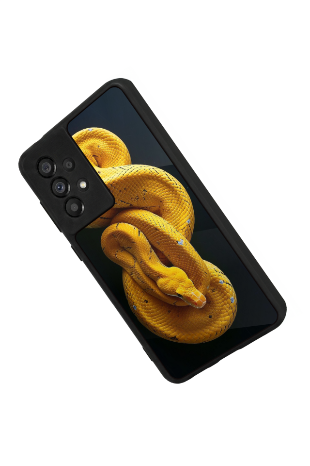 Samsung Galaxy A73 Uyumlu Yılan Tasarımlı Glossy Premium Kılıf