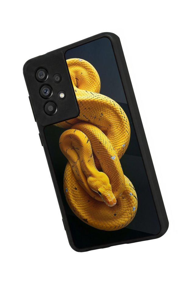 Samsung Galaxy A73 Uyumlu Yılan Tasarımlı Glossy Premium Kılıf