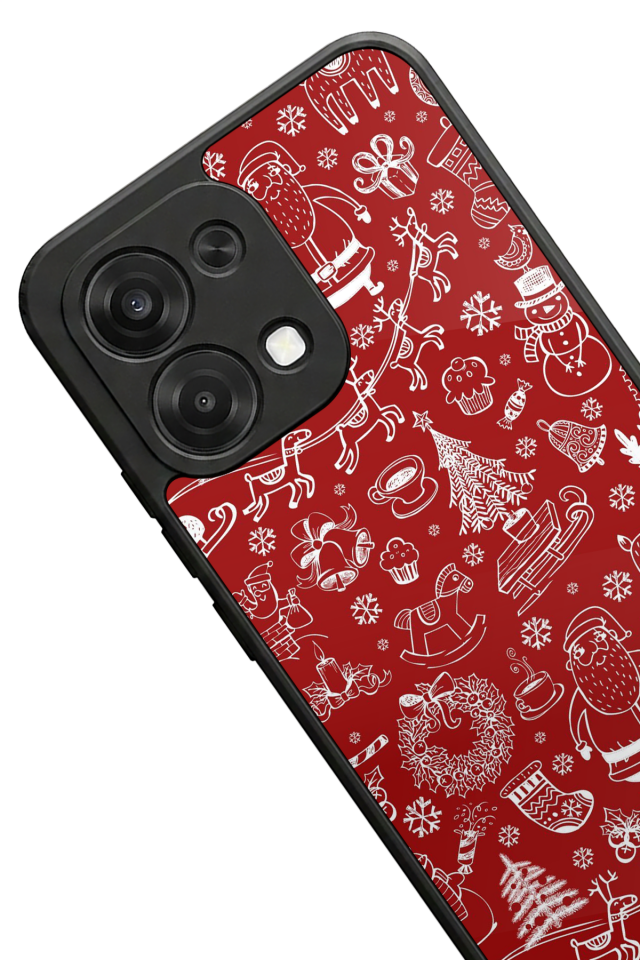 Oppo A6 Pro Uyumlu Yilbasi Christmas Tasarımlı Glossy Premium Kılıf
