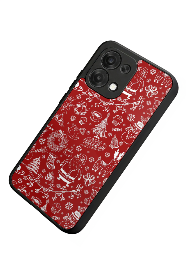 Oppo A6 Pro Uyumlu Yilbasi Christmas Tasarımlı Glossy Premium Kılıf