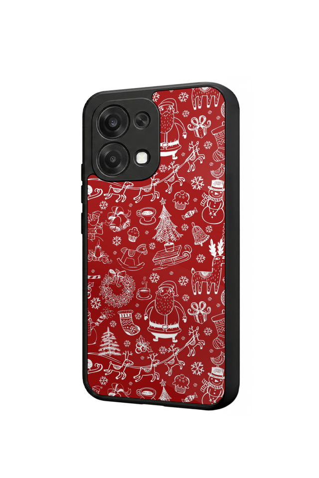 Oppo A6 Pro Uyumlu Yilbasi Christmas Tasarımlı Glossy Premium Kılıf
