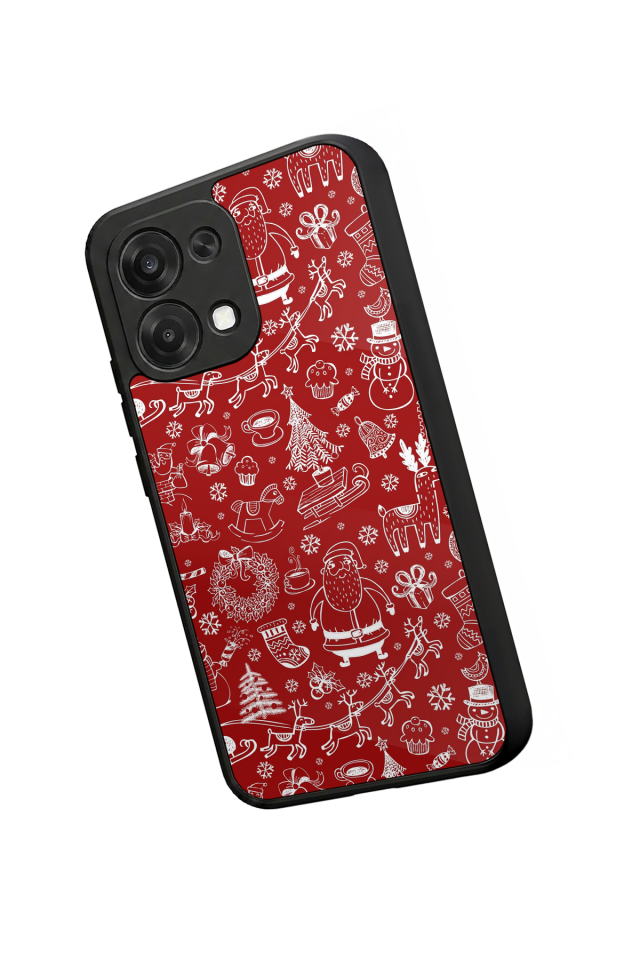 Oppo A6 Pro Uyumlu Yilbasi Christmas Tasarımlı Glossy Premium Kılıf
