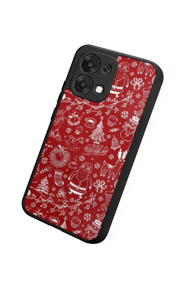 Oppo A6 Pro Uyumlu Yilbasi Christmas Tasarımlı Glossy Premium Kılıf