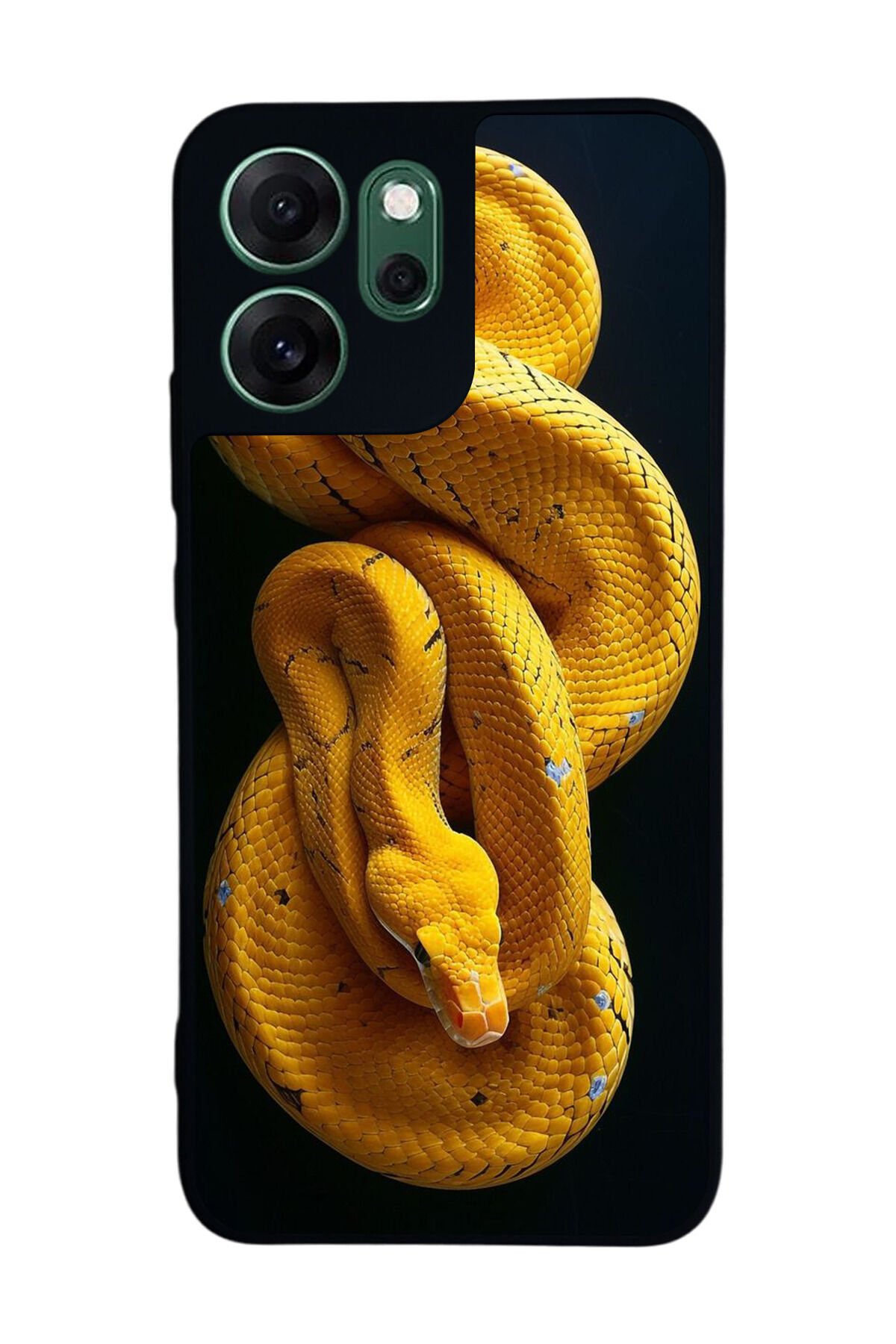 Oppo Reno 14F Uyumlu Yılan Tasarımlı Glossy Premium Kılıf