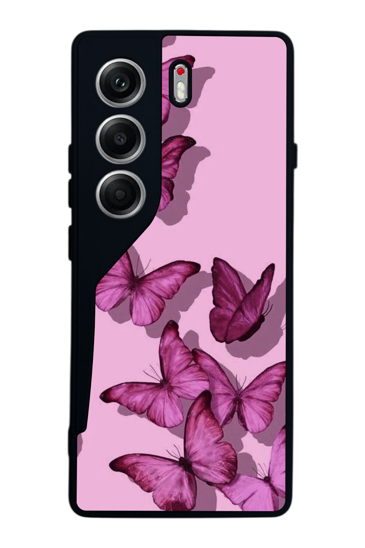 Tecno Camon 40 Uyumlu Kelebek Tasarımlı Glossy Premium Kılıf