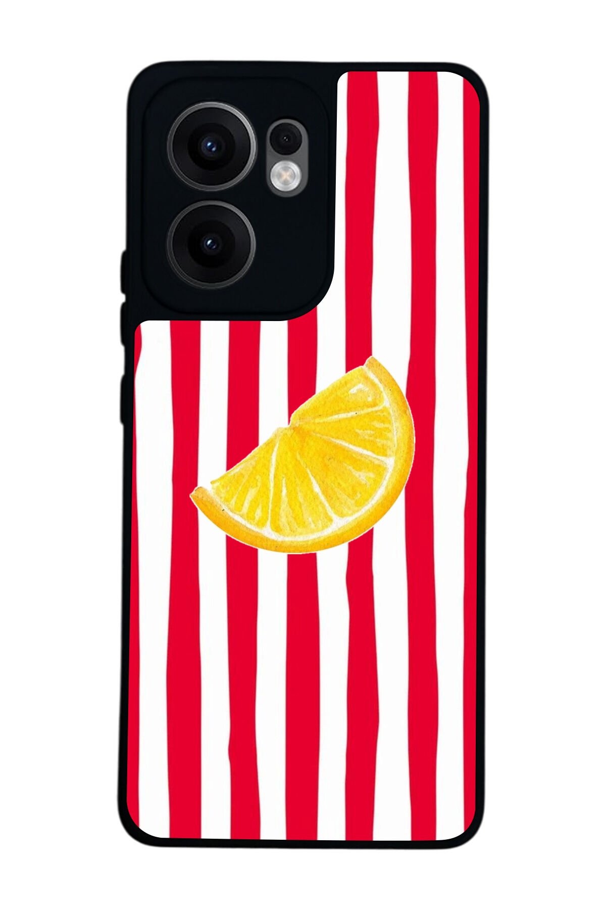 Oppo Reno 13F Uyumlu Limon Tasarımlı Glossy Premium Kılıf