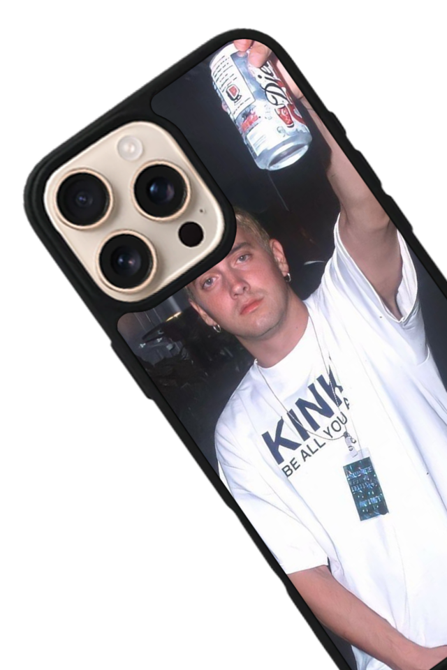 iPhone 16 Pro Max Uyumlu Eminem Tasarımlı Glossy Premium Kılıf