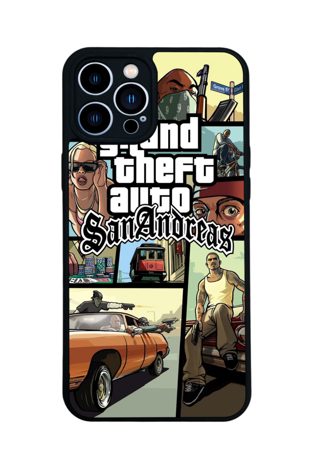 iPhone 13 Pro Max Uyumlu GTA Tasarımlı Glossy Premium Kılıf