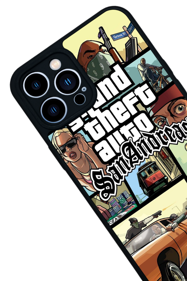 iPhone 13 Pro Max Uyumlu GTA Tasarımlı Glossy Premium Kılıf