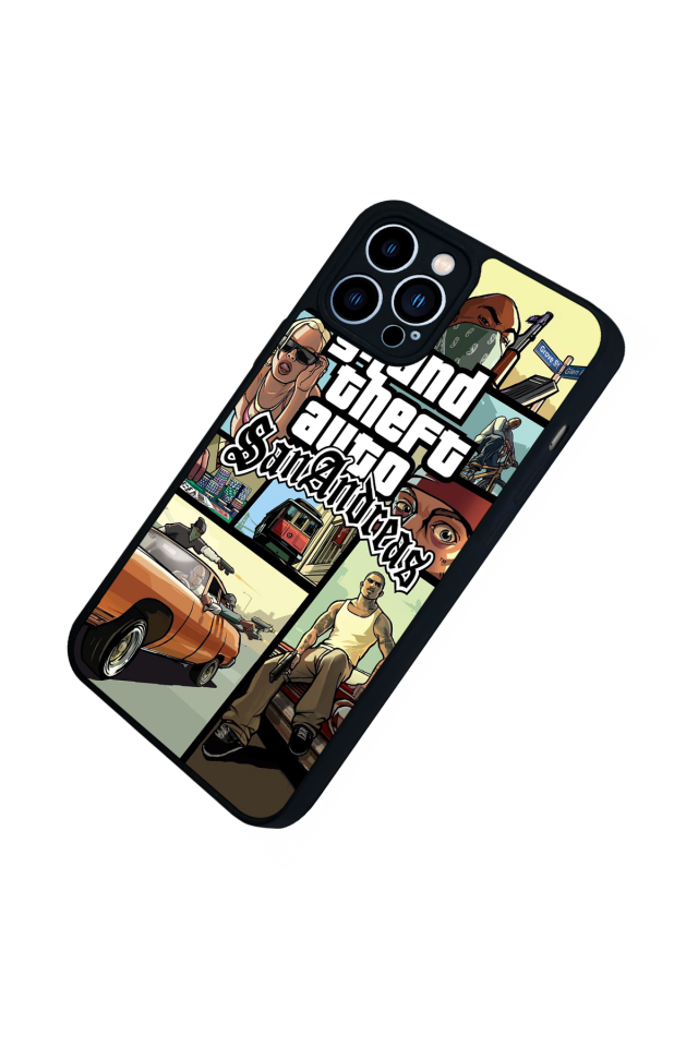 iPhone 13 Pro Max Uyumlu GTA Tasarımlı Glossy Premium Kılıf