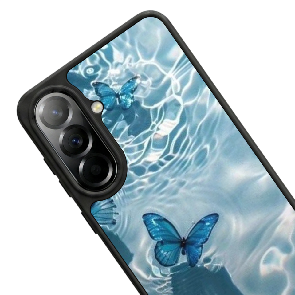 Samsung Galaxy A57 Uyumlu Kelebek Tasarımlı Glossy Premium Kılıf