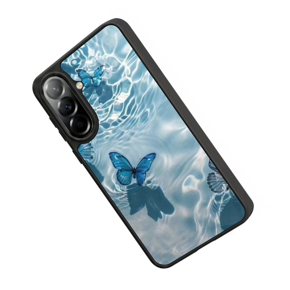 Samsung Galaxy A57 Uyumlu Kelebek Tasarımlı Glossy Premium Kılıf