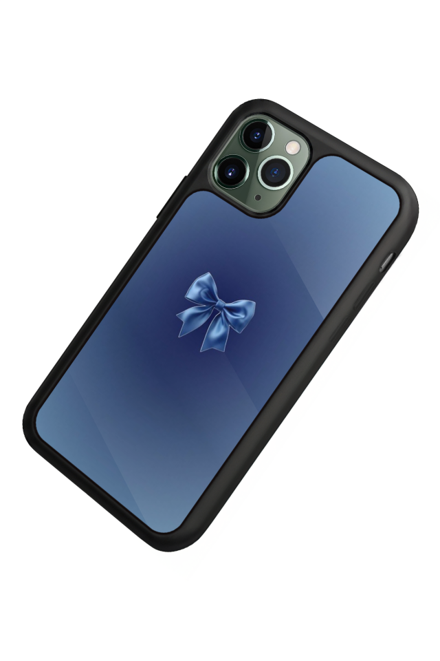 iPhone 11 Pro Max Uyumlu Kurdele Tasarımlı Glossy Premium Kılıf