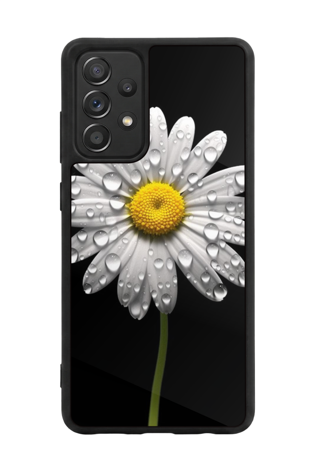 Samsung Galaxy A72 Uyumlu Papatya Tasarımlı Glossy Premium Kılıf