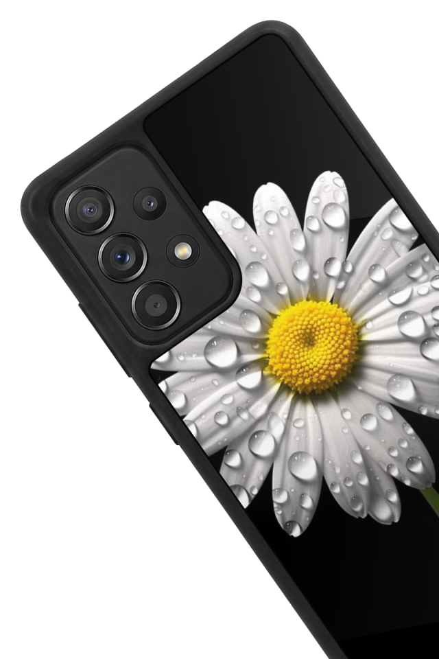 Samsung Galaxy A72 Uyumlu Papatya Tasarımlı Glossy Premium Kılıf