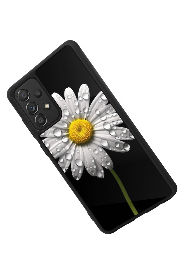 Samsung Galaxy A72 Uyumlu Papatya Tasarımlı Glossy Premium Kılıf