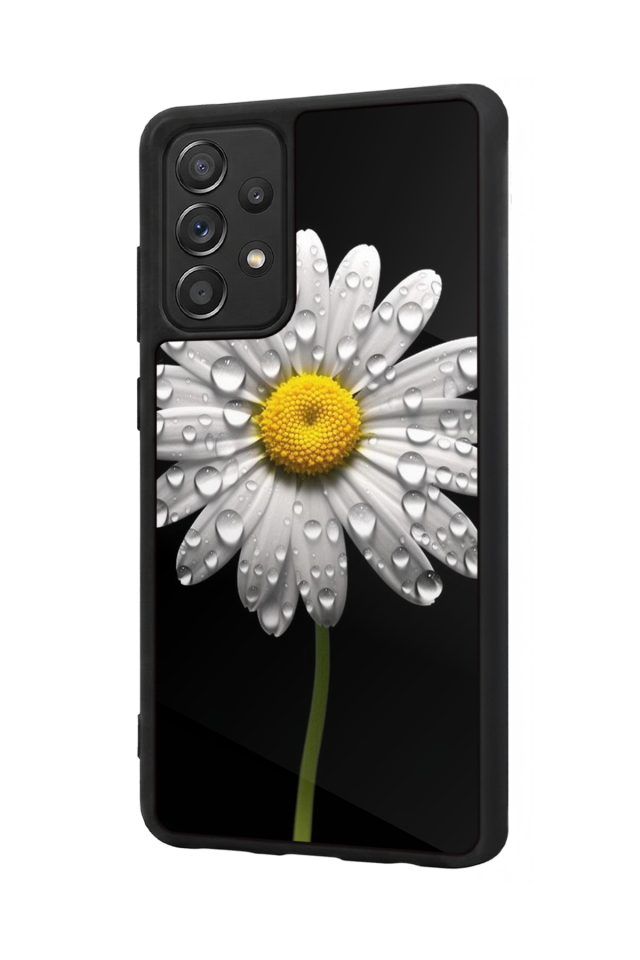 Samsung Galaxy A72 Uyumlu Papatya Tasarımlı Glossy Premium Kılıf