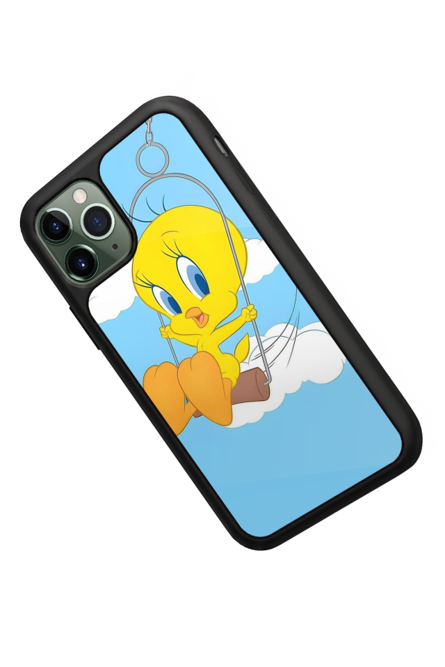 iPhone 11 Pro Uyumlu Tweety Tasarımlı Glossy Premium Kılıf