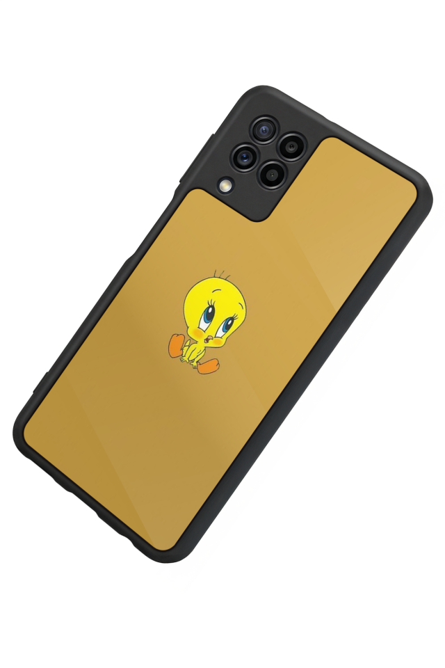 Samsung Galaxy M22 Uyumlu Tweety Tasarımlı Glossy Premium Kılıf