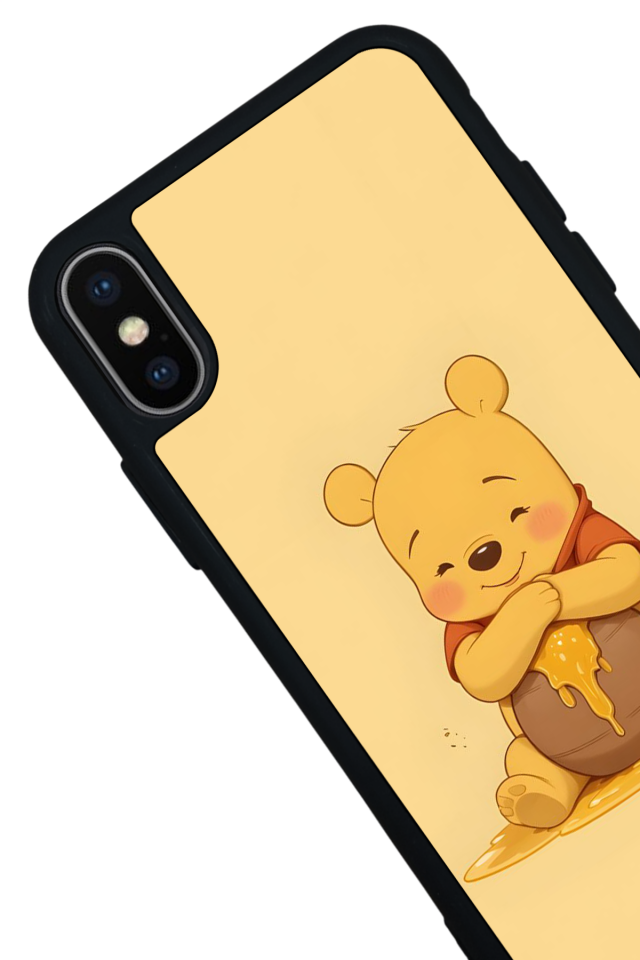 iPhone X/ XS Uyumlu Winnie Tasarımlı Glossy Premium Kılıf