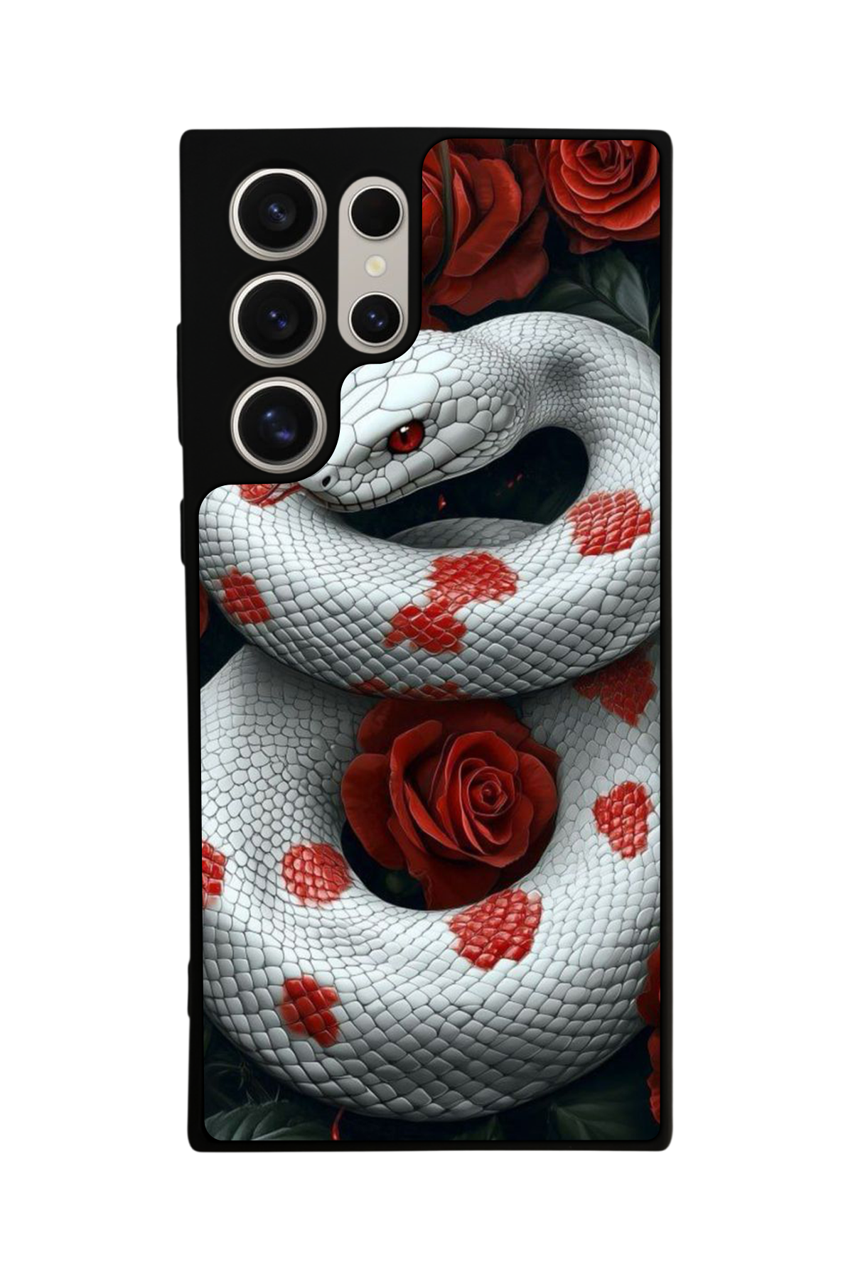 Samsung Galaxy S22 Ultra Uyumlu Yılan Tasarımlı Glossy Premium Kılıf