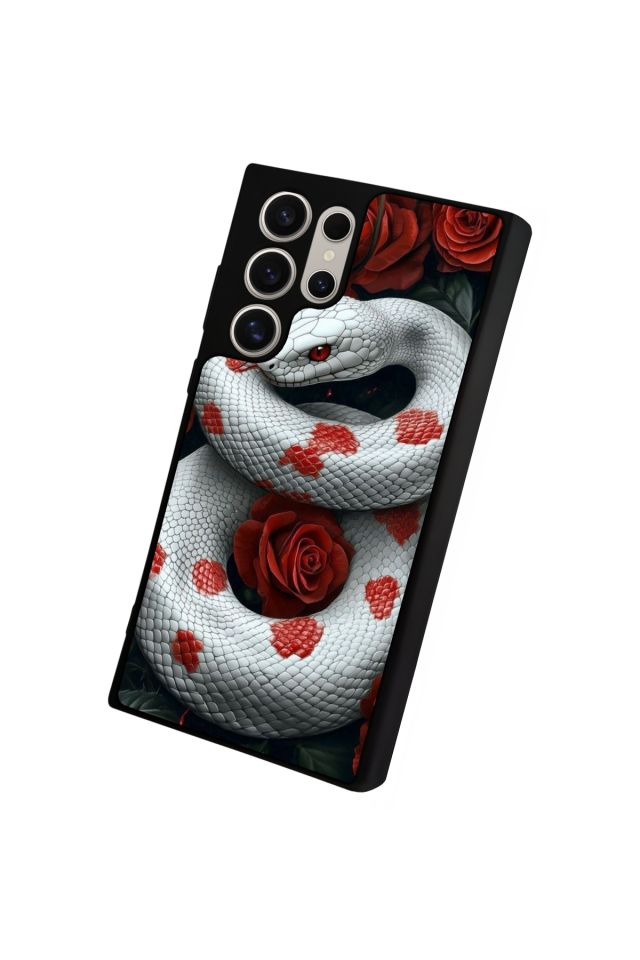 Samsung Galaxy S22 Ultra Uyumlu Yılan Tasarımlı Glossy Premium Kılıf