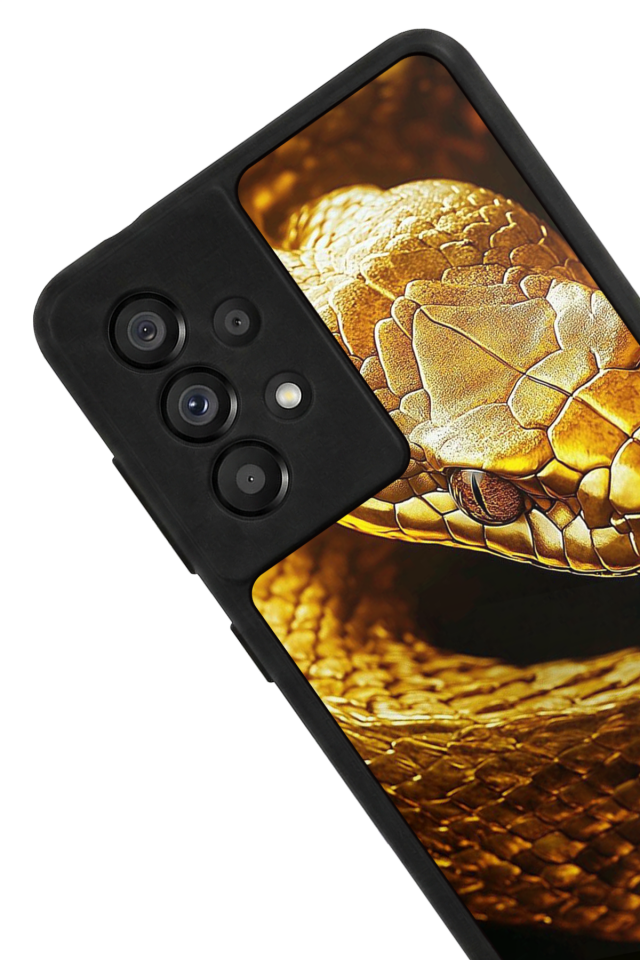 Samsung Galaxy A73 Uyumlu Yılan Tasarımlı Glossy Premium Kılıf