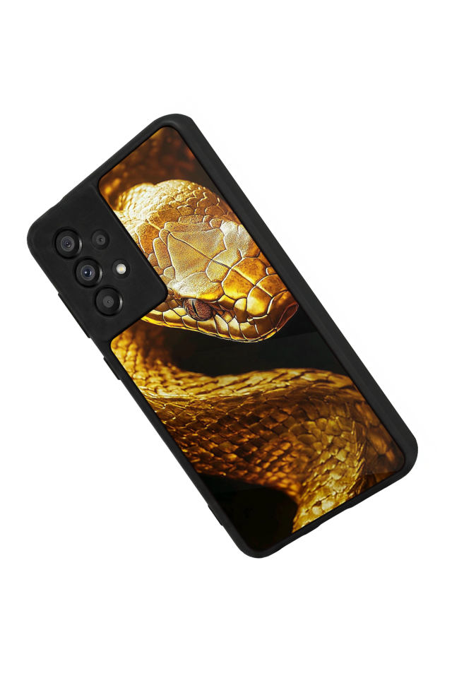 Samsung Galaxy A73 Uyumlu Yılan Tasarımlı Glossy Premium Kılıf