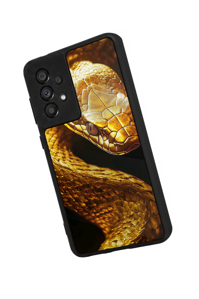 Samsung Galaxy A73 Uyumlu Yılan Tasarımlı Glossy Premium Kılıf