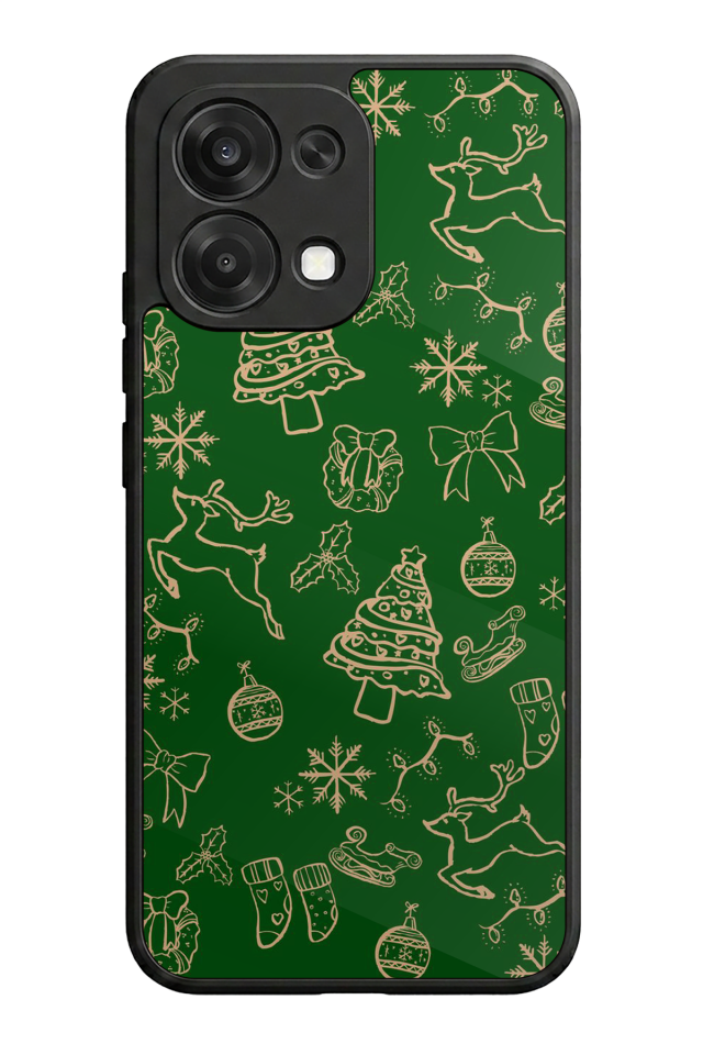 Oppo A6 Pro Uyumlu Yilbasi Christmas Tasarımlı Glossy Premium Kılıf
