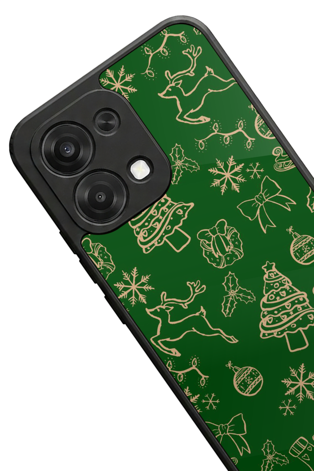 Oppo A6 Pro Uyumlu Yilbasi Christmas Tasarımlı Glossy Premium Kılıf
