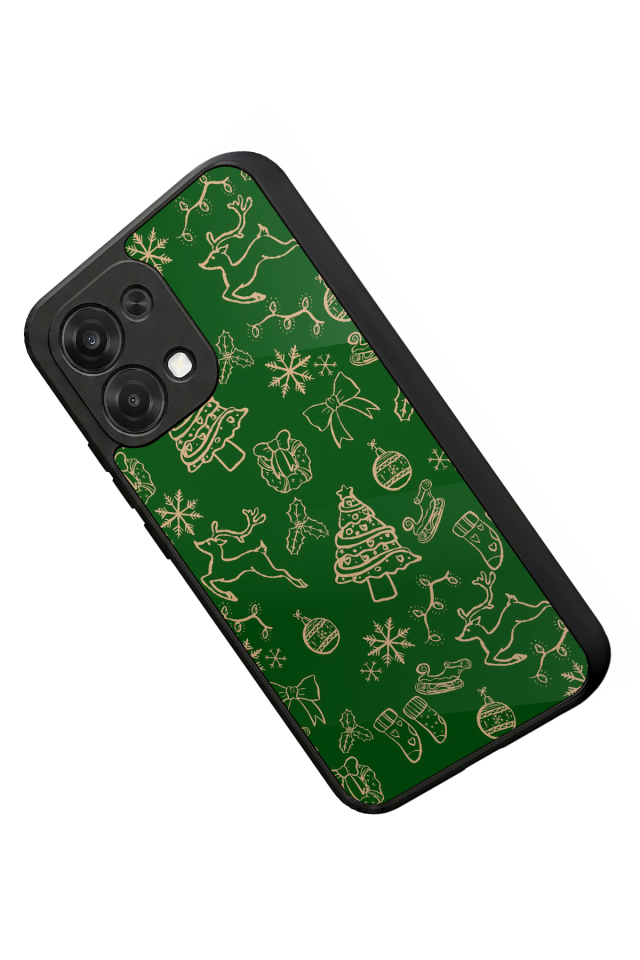 Oppo A6 Pro Uyumlu Yilbasi Christmas Tasarımlı Glossy Premium Kılıf