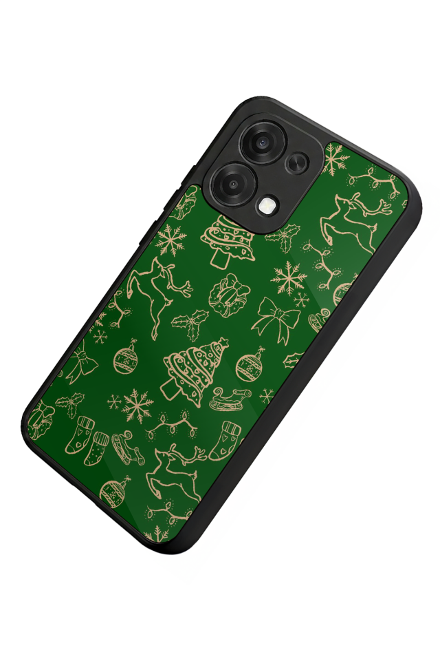 Oppo A6 Pro Uyumlu Yilbasi Christmas Tasarımlı Glossy Premium Kılıf