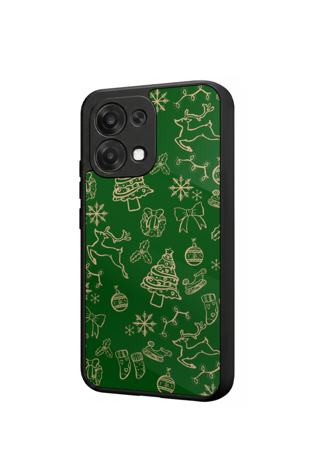 Oppo A6 Pro Uyumlu Yilbasi Christmas Tasarımlı Glossy Premium Kılıf