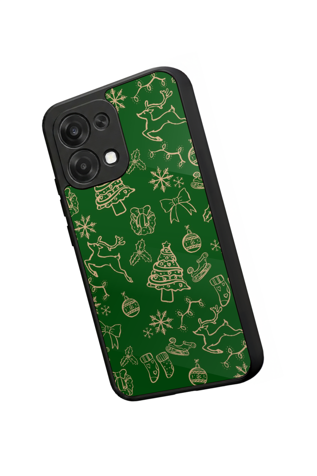 Oppo A6 Pro Uyumlu Yilbasi Christmas Tasarımlı Glossy Premium Kılıf