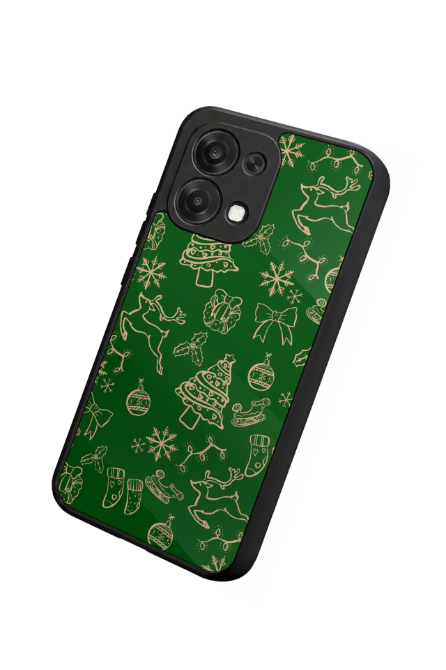Oppo A6 Pro Uyumlu Yilbasi Christmas Tasarımlı Glossy Premium Kılıf