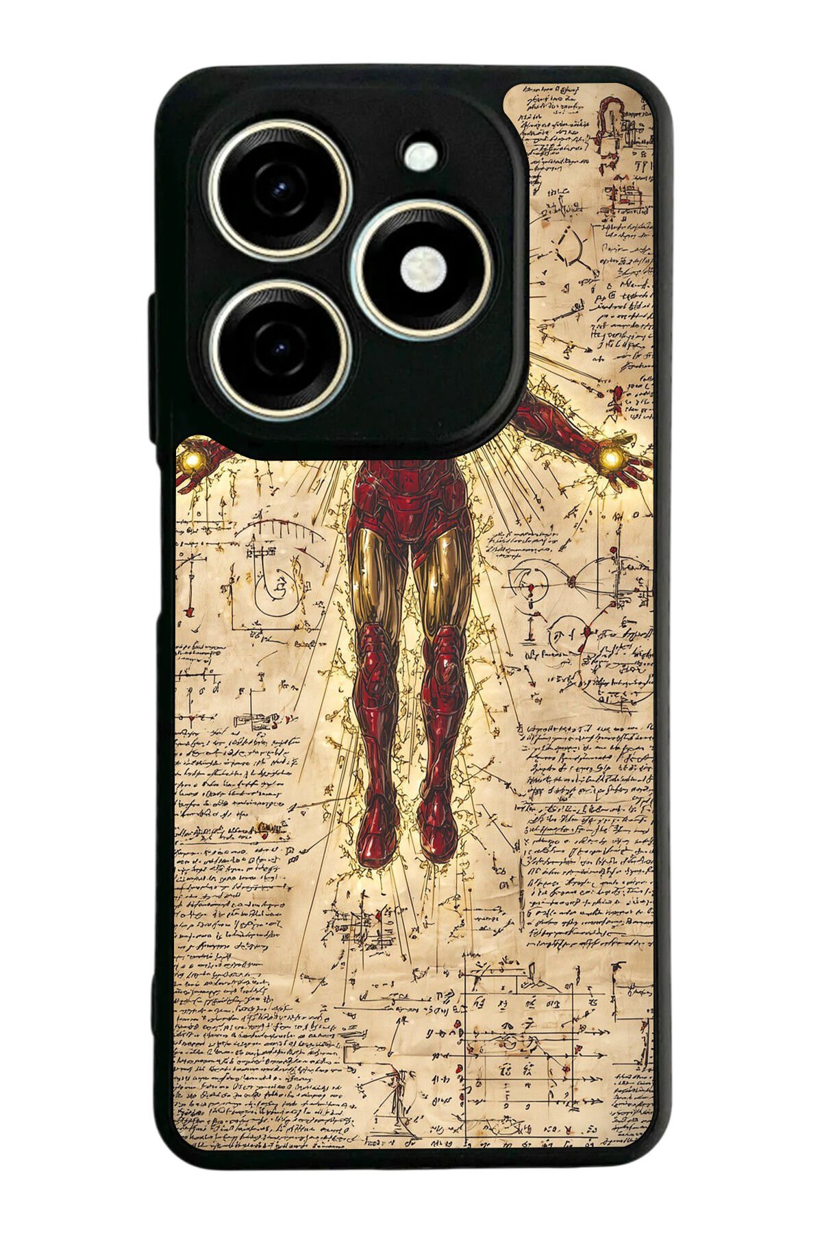 Tecno Spark 20/20C Uyumlu Iron Man ( Demir Adam ) Tasarımlı Glossy Premium Kılıf
