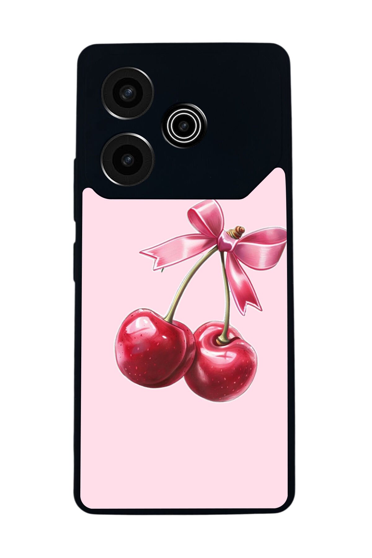 Tecno Pova 6 Uyumlu Kiraz Tasarımlı Glossy Premium Kılıf